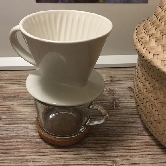 Muji porcelain coffee dripper & 50 coffee filters - Picture 1 of 4